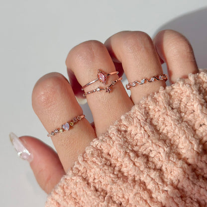 Flower Heart Ring