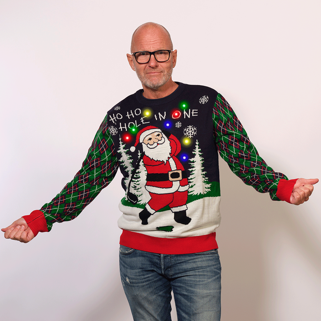 Ho Ho Hole In One Christmas Sweater Men's
