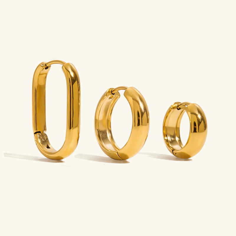 Clarabelle Staple Gold Hoops Bundle