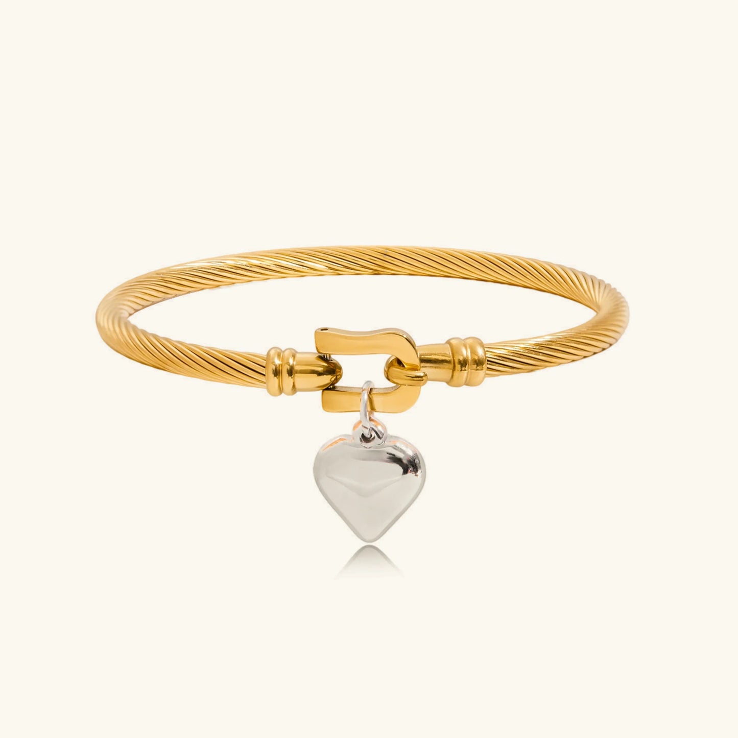 Solenne Twisted Band Gold Bracelet