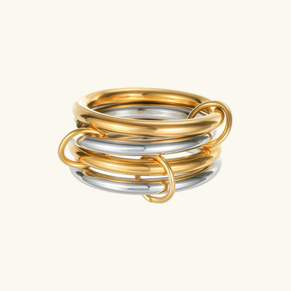 Alexandria Two-tone Stacked Ring