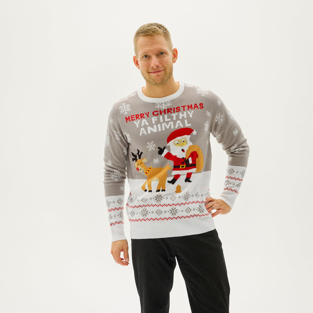 Ya Filthy Animal Christmas Sweater Men's