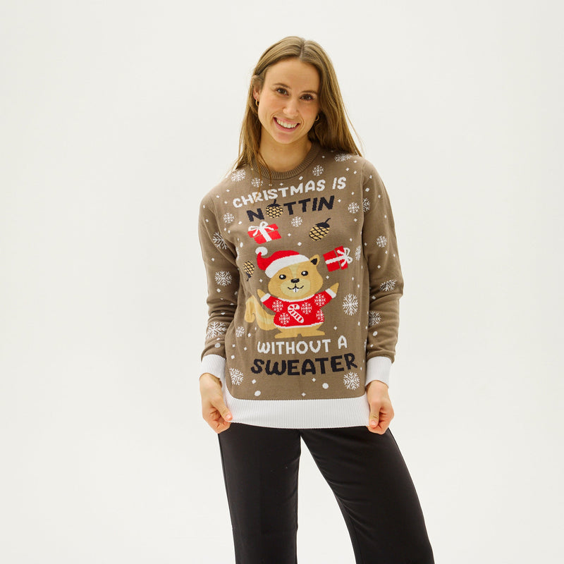 Christmas Is Nuttin' Without a Christmas Cardigan Women's