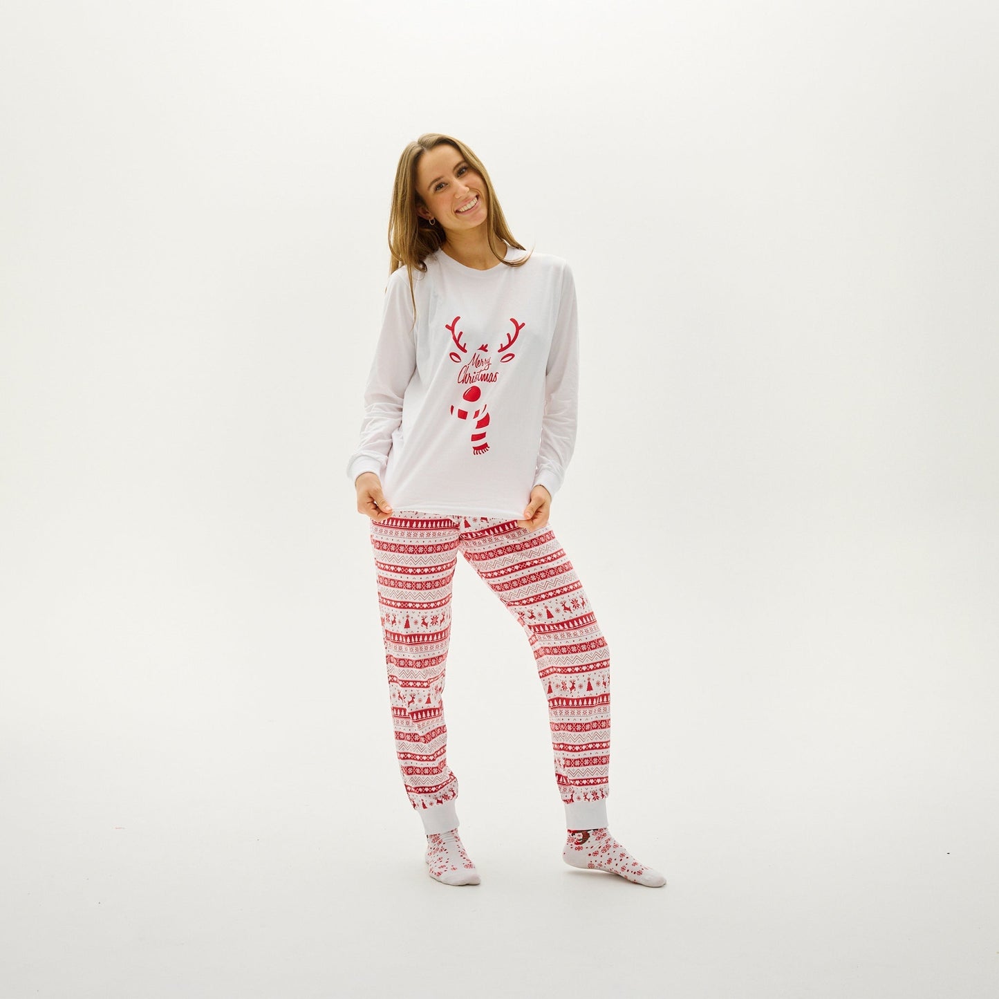 Cute Christmas Pajamas Red Women's