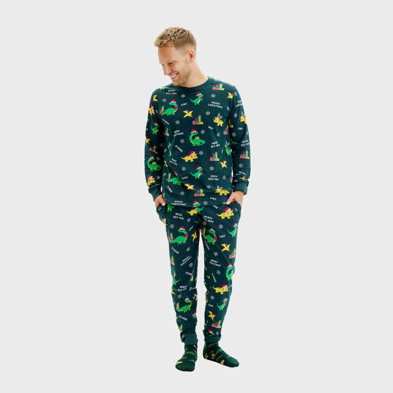 Dino Christmas Pajamas Men's