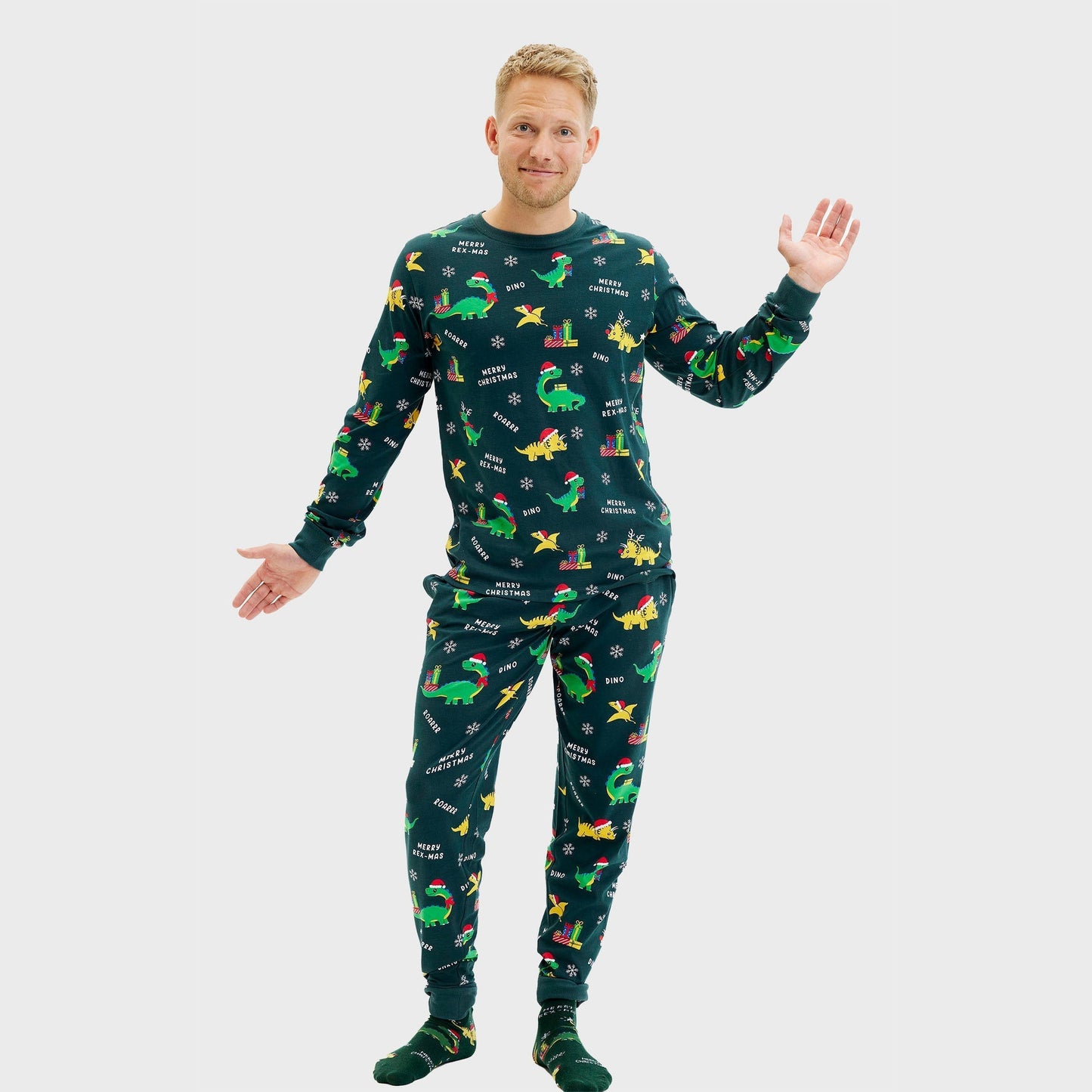 Dino Christmas Pajamas - Men's