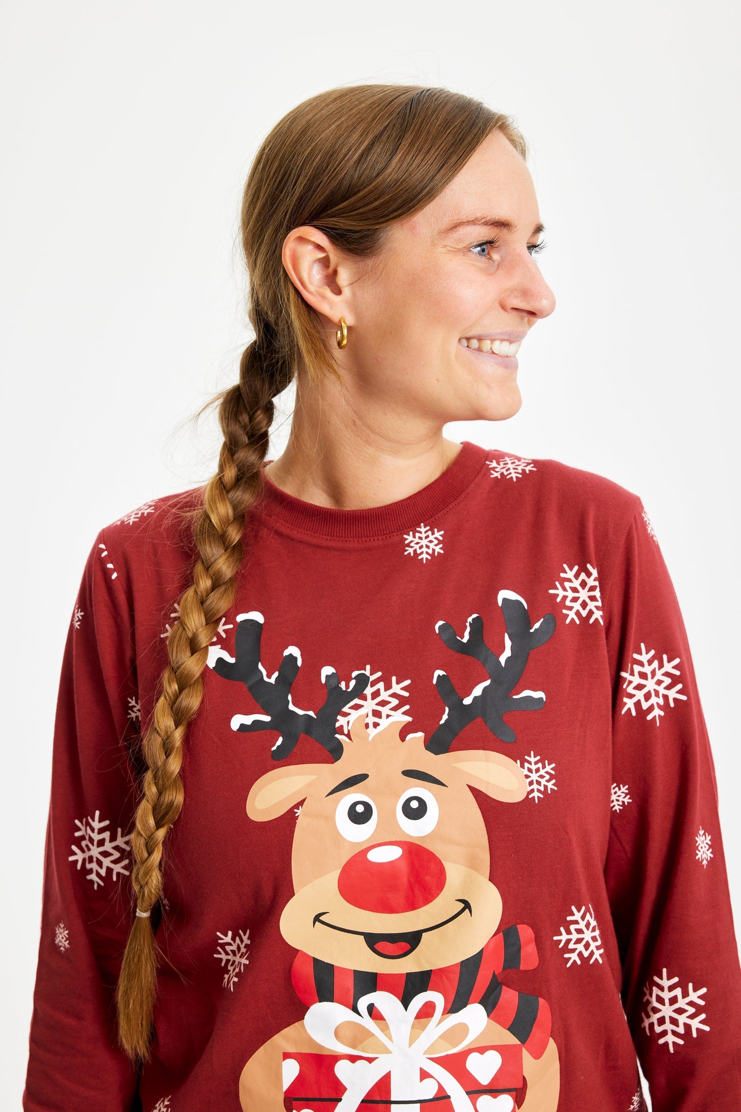 Rudolf's Sweet Christmas Pajamas Red Women's