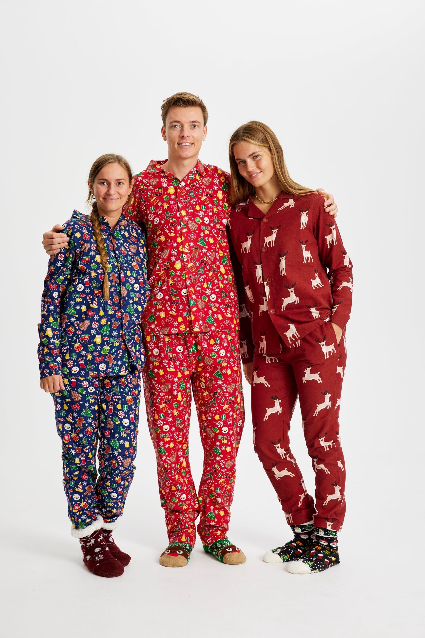 Reindeer Christmas Pajamas Flannel Men's