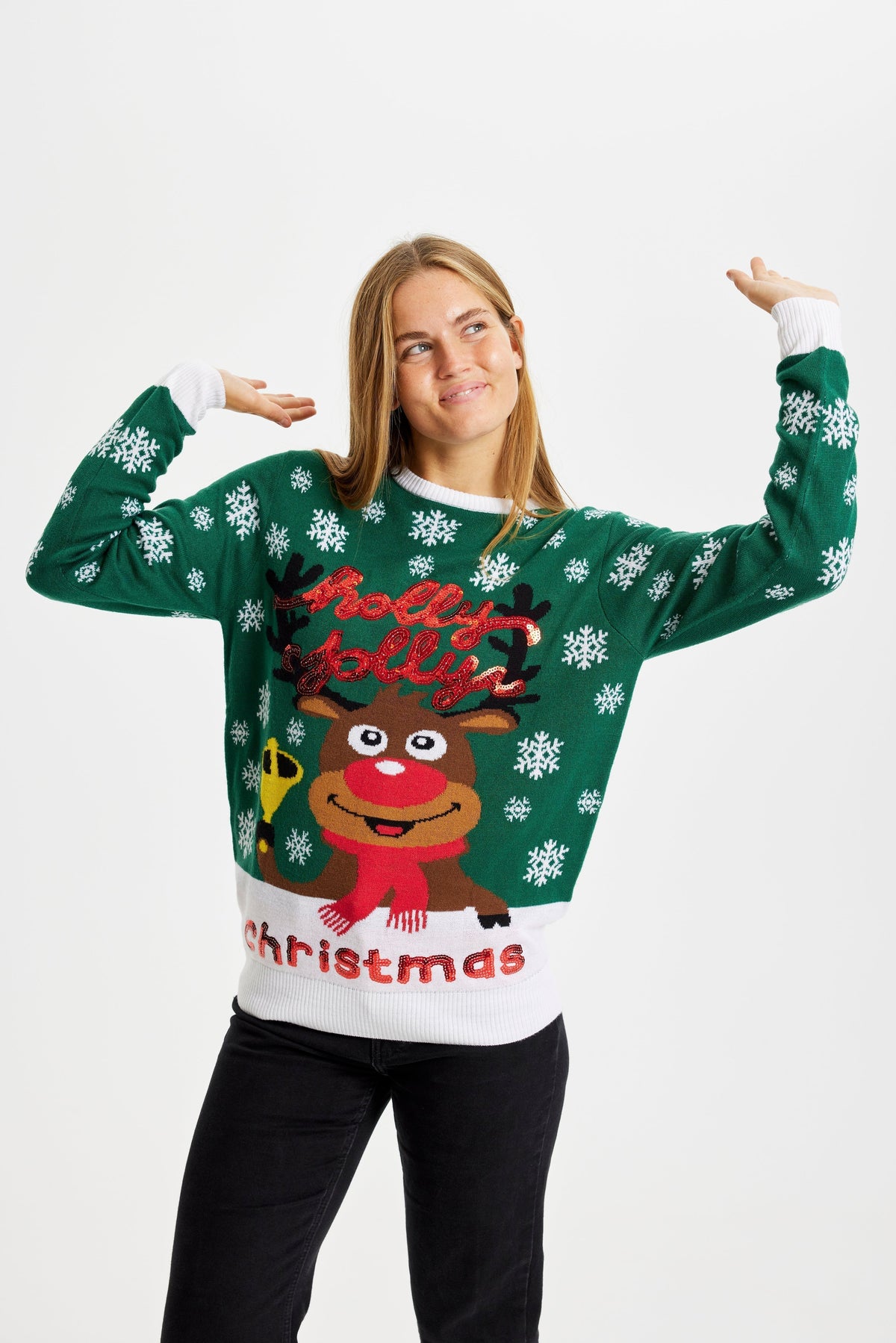 Holly Jolly Christmas Sweater Women's