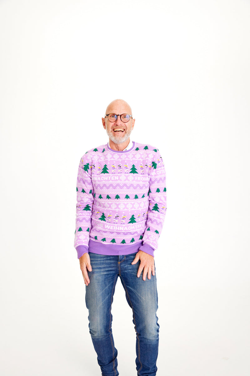 Merry Christmas Christmas Sweater Purple Men's