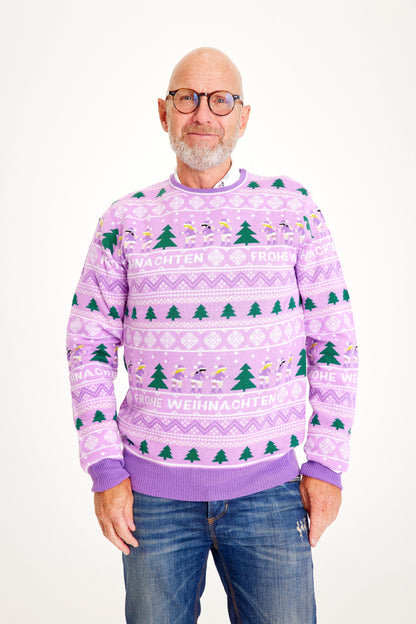 Merry Christmas Christmas Sweater Purple Men's