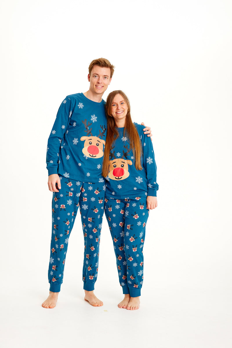 Rudolph's Christmas Pajamas Blue Women's
