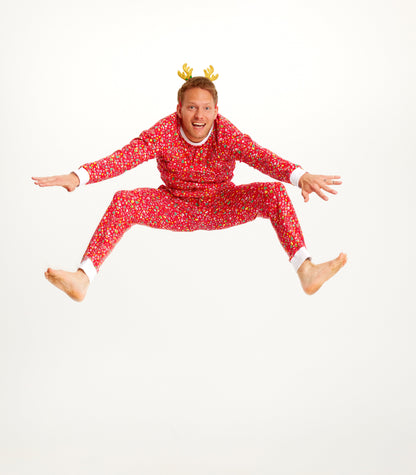 Crazy Christmas Pajamas Red Men's