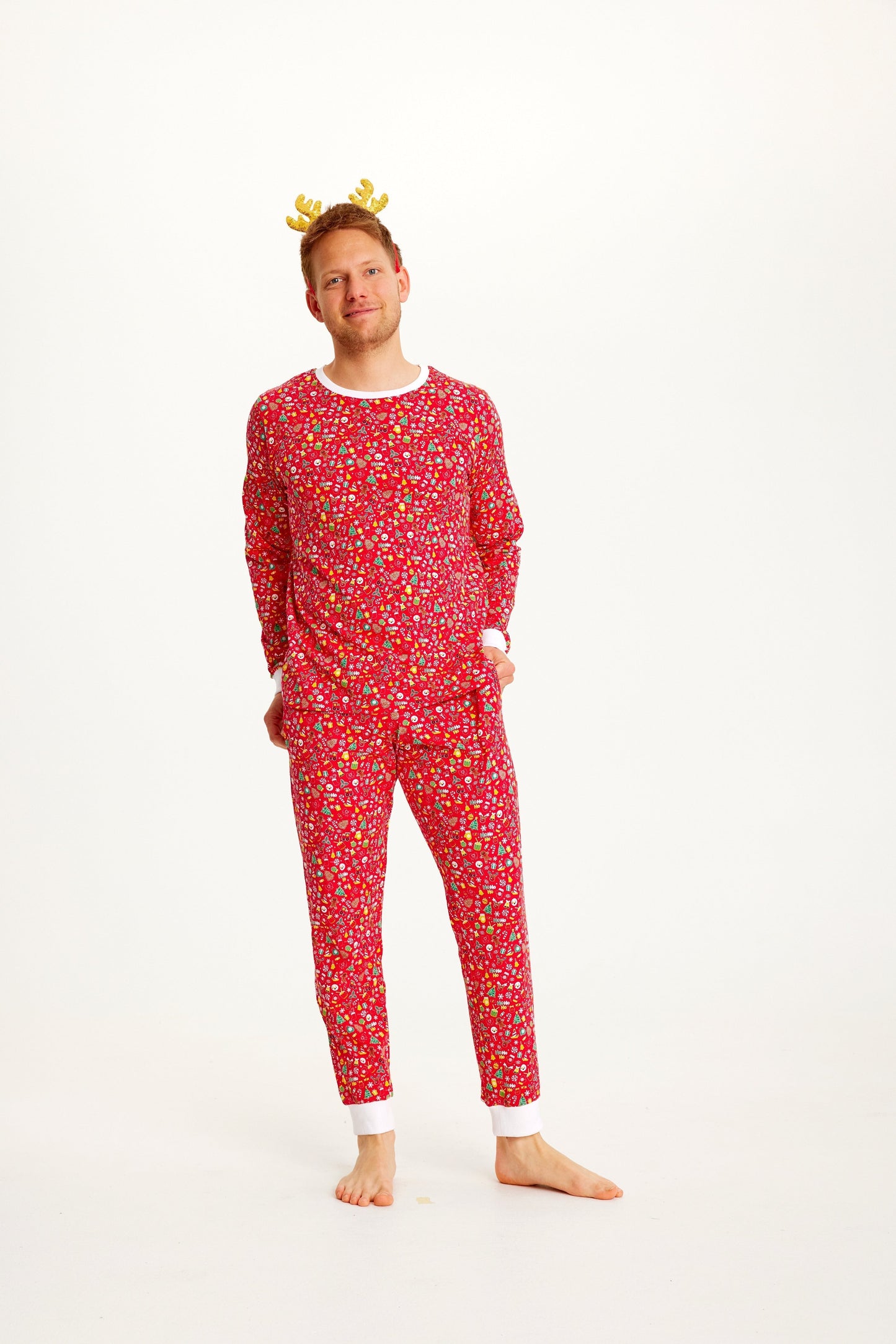 Crazy Christmas Pajamas Red Men's