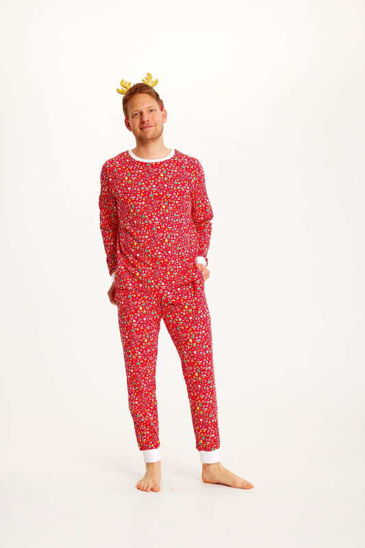Crazy Christmas Pajamas Red Men's