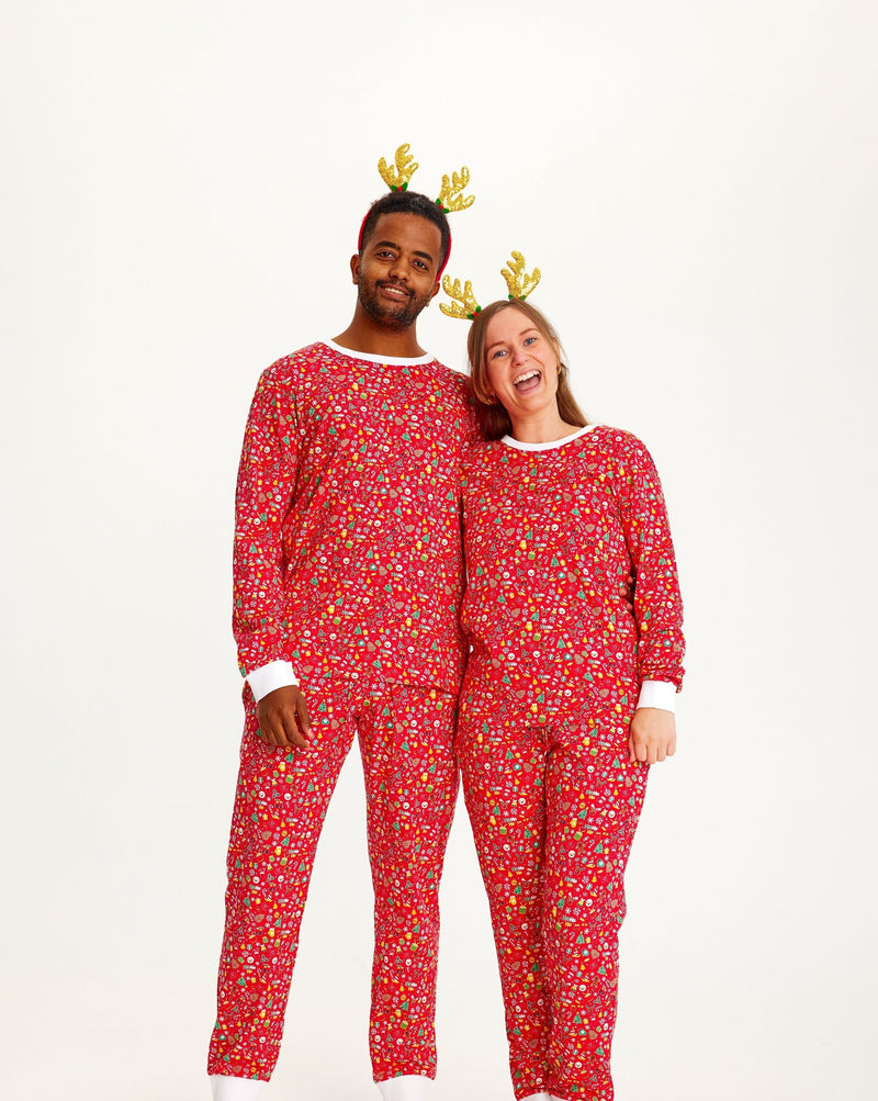 Crazy Christmas Pajamas Red Men's