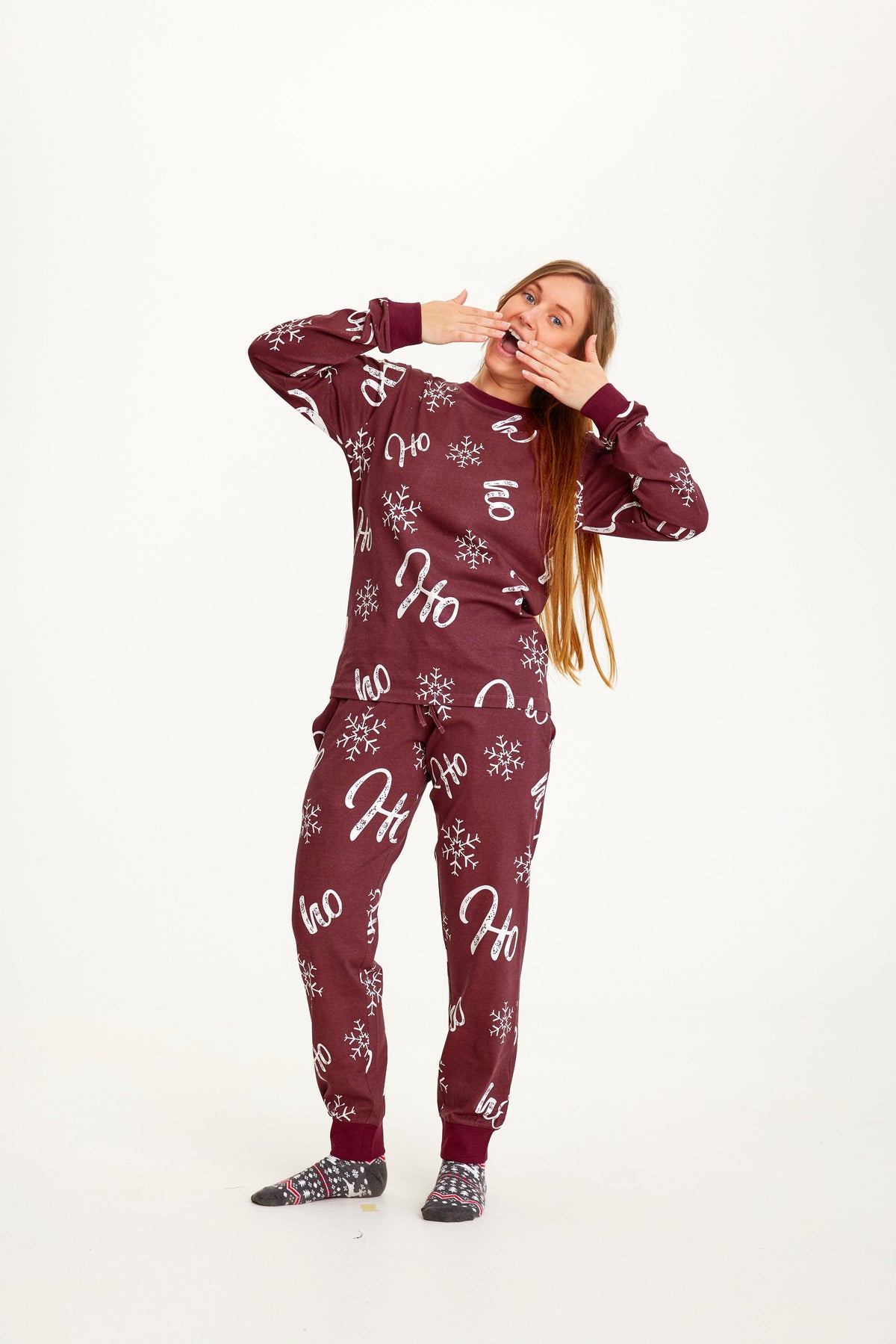 HO HO HO Christmas Pajamas Women's