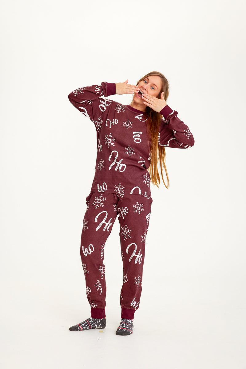 HO HO HO Christmas Pajamas Women's