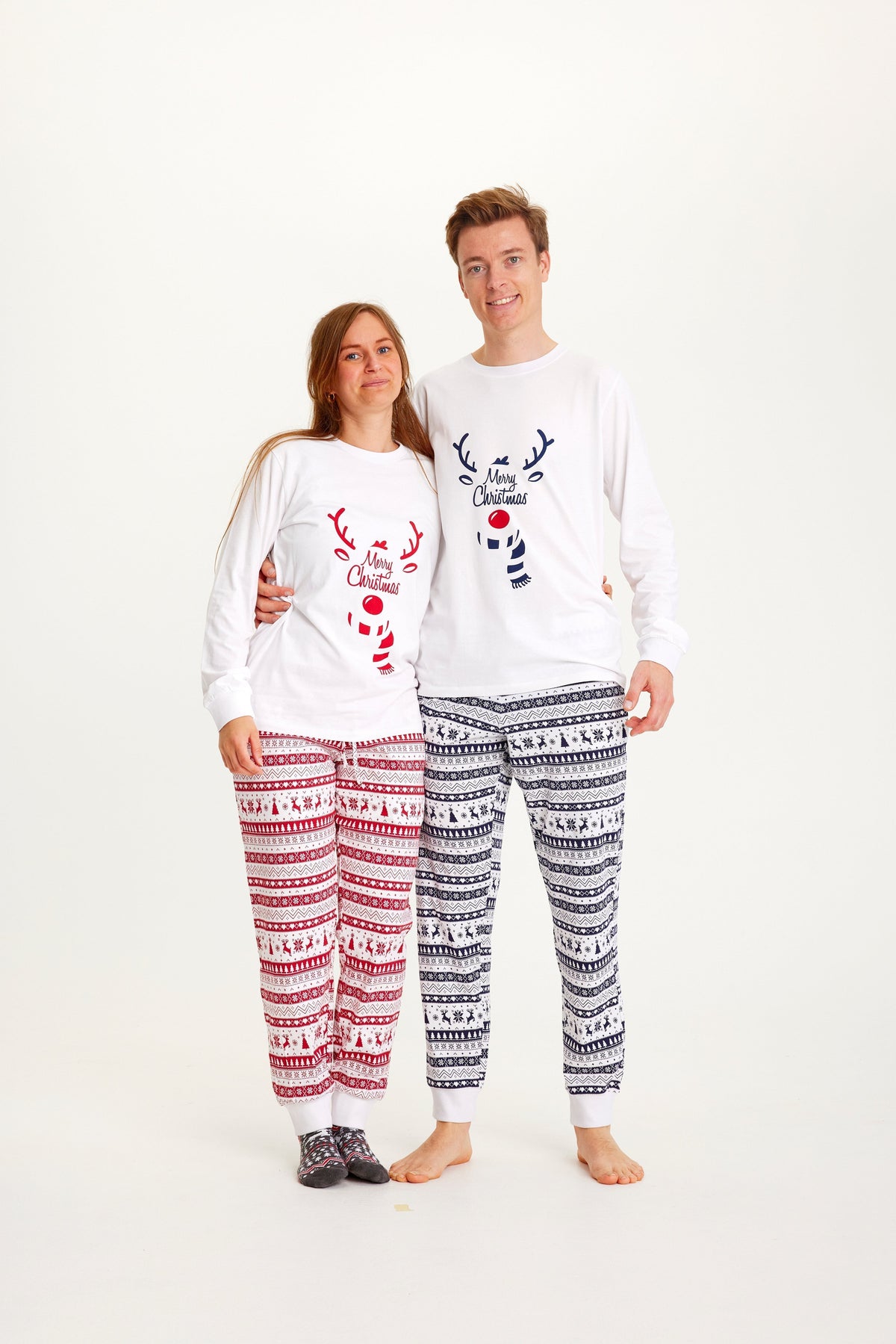 Cute Christmas Pajamas Blue Men's