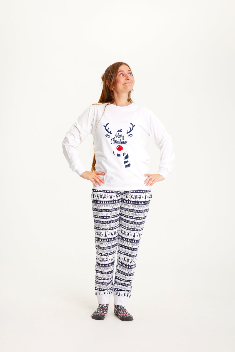 Cute Christmas Pajamas Blue Women's