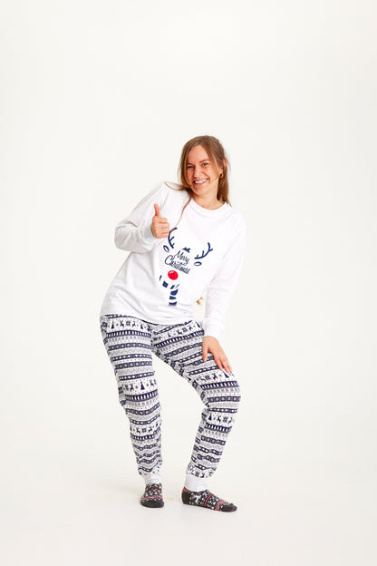 Cute Christmas Pajamas Blue Women's