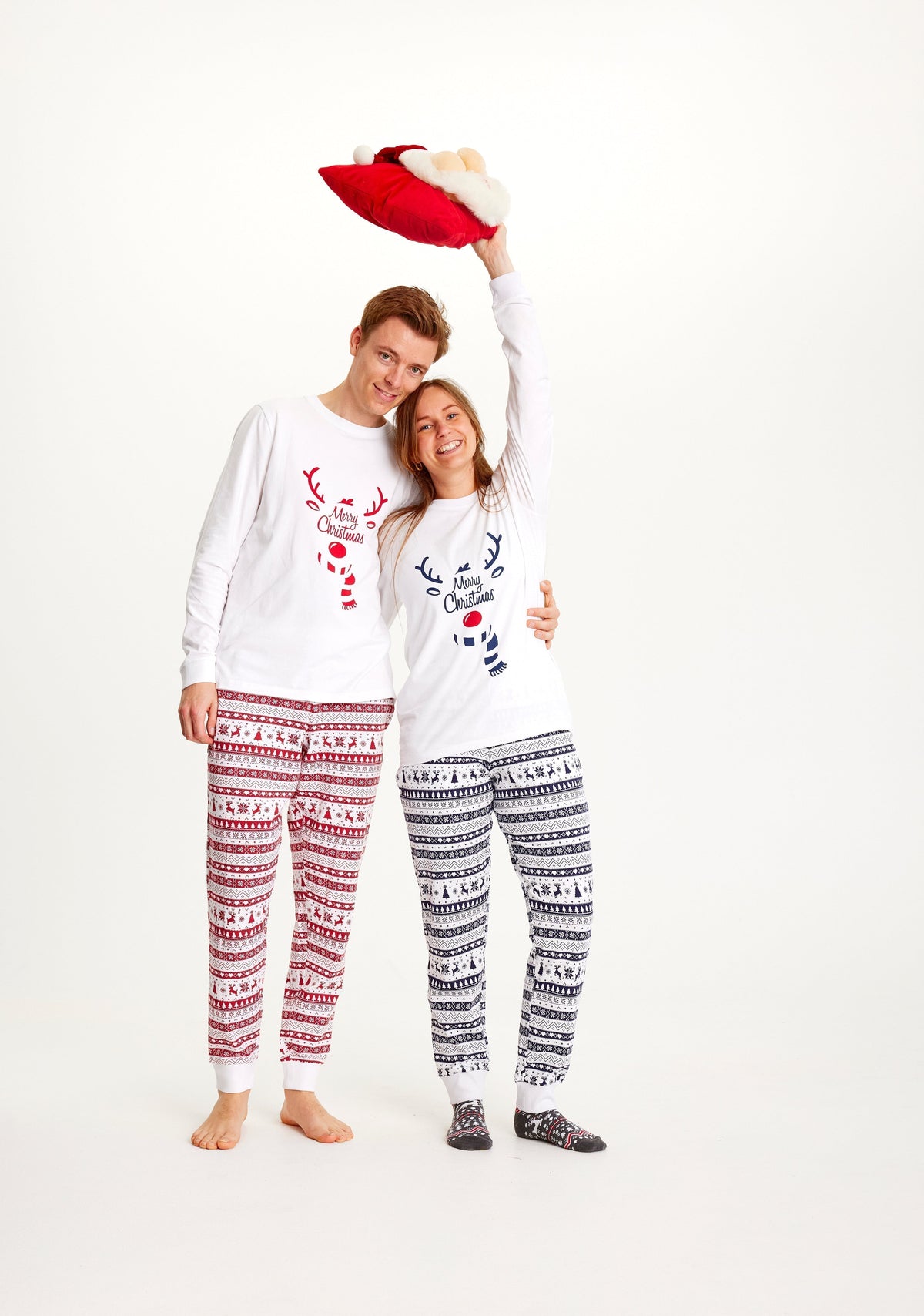 Cute Christmas Pajamas Red Men's