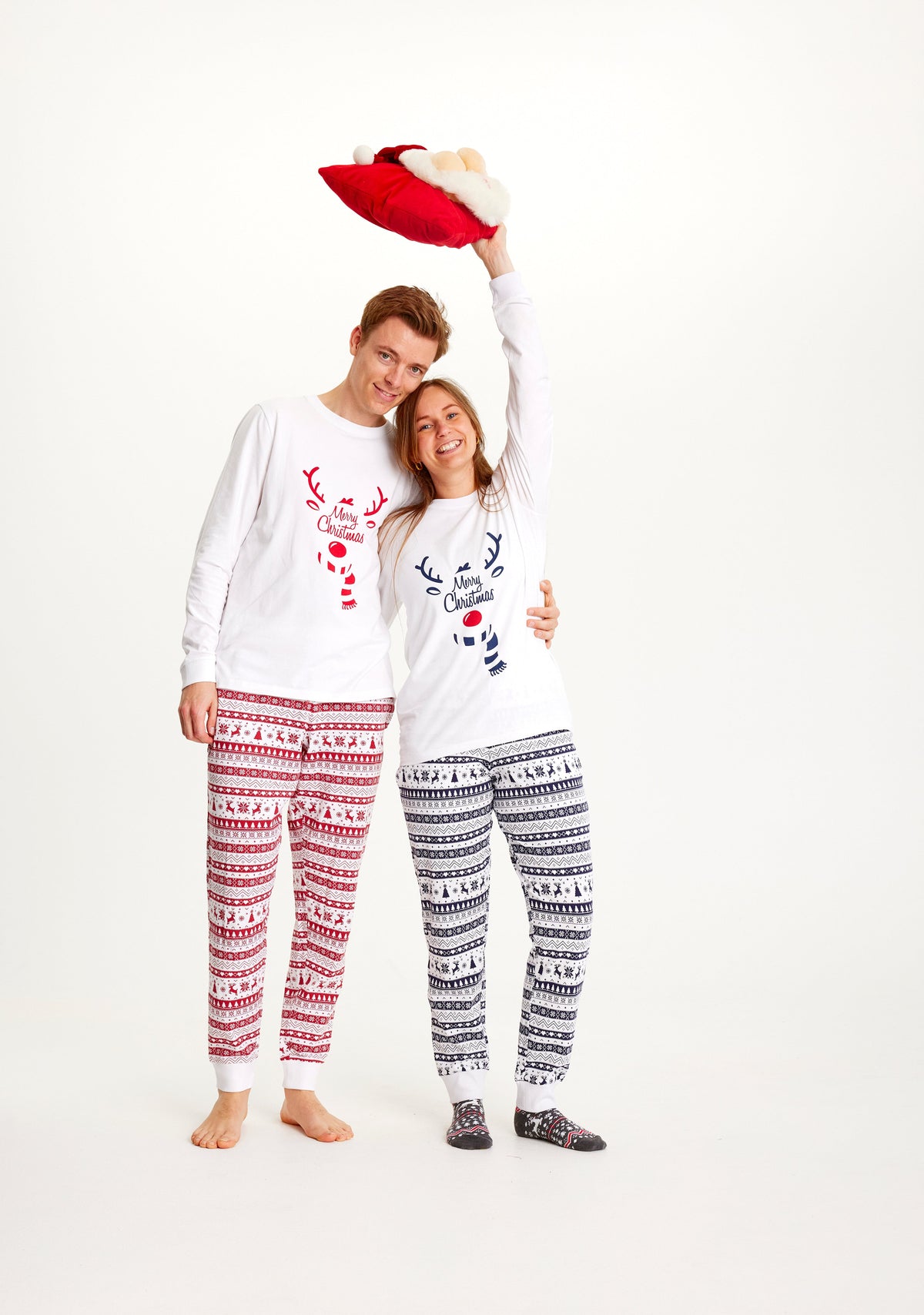 Cute Christmas Pajamas Blue Men's
