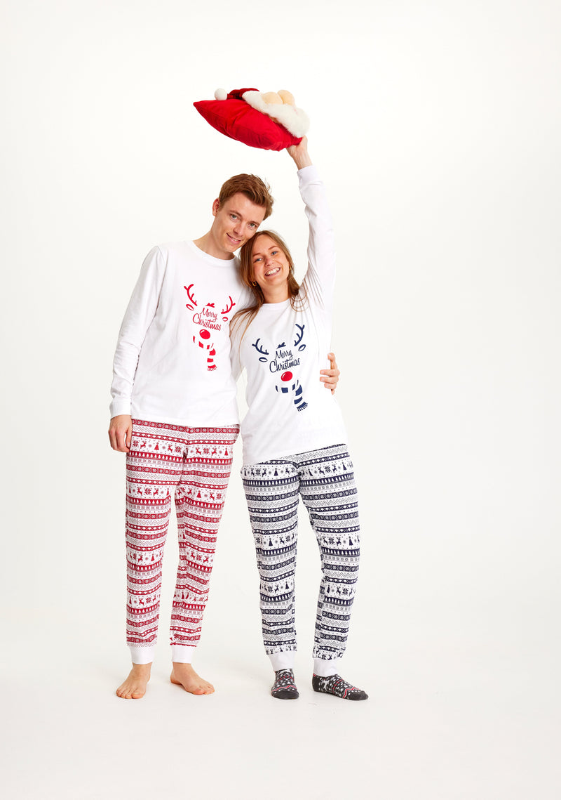 Cute Christmas Pajamas Blue Men's