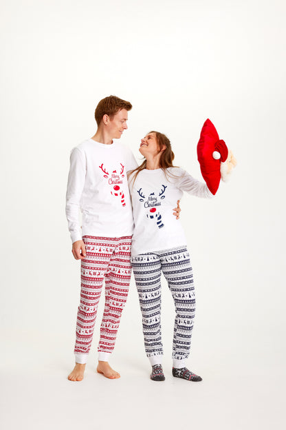 Cute Christmas Pajamas Blue Men's