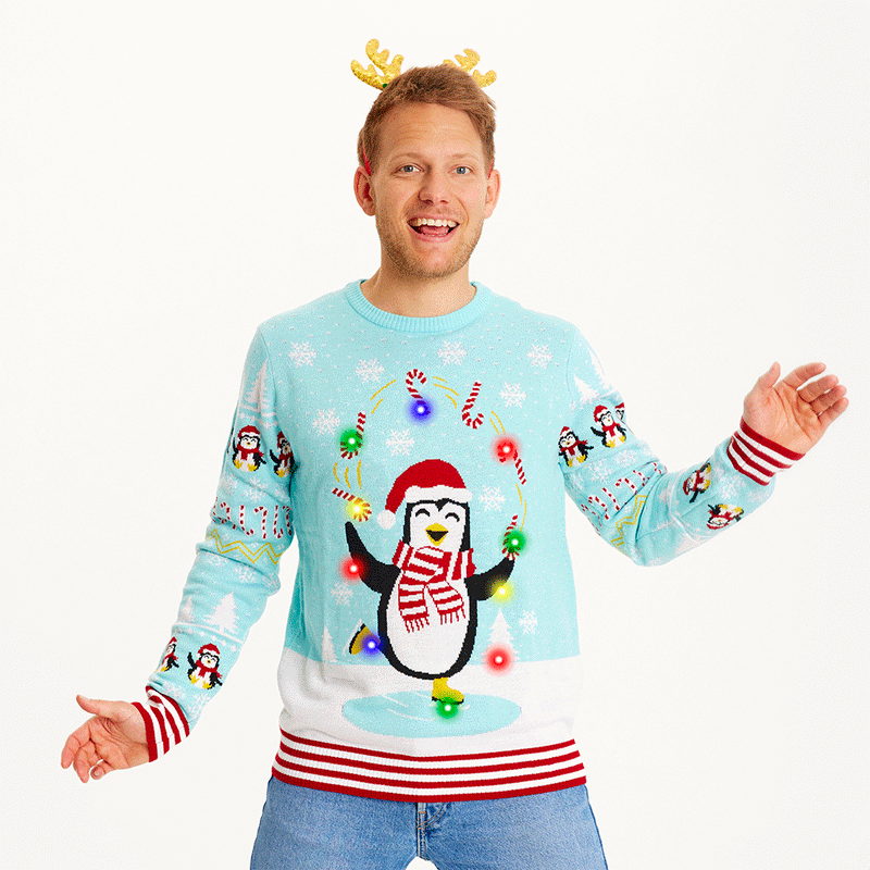 Pingos Christmas Sweater LED Men's