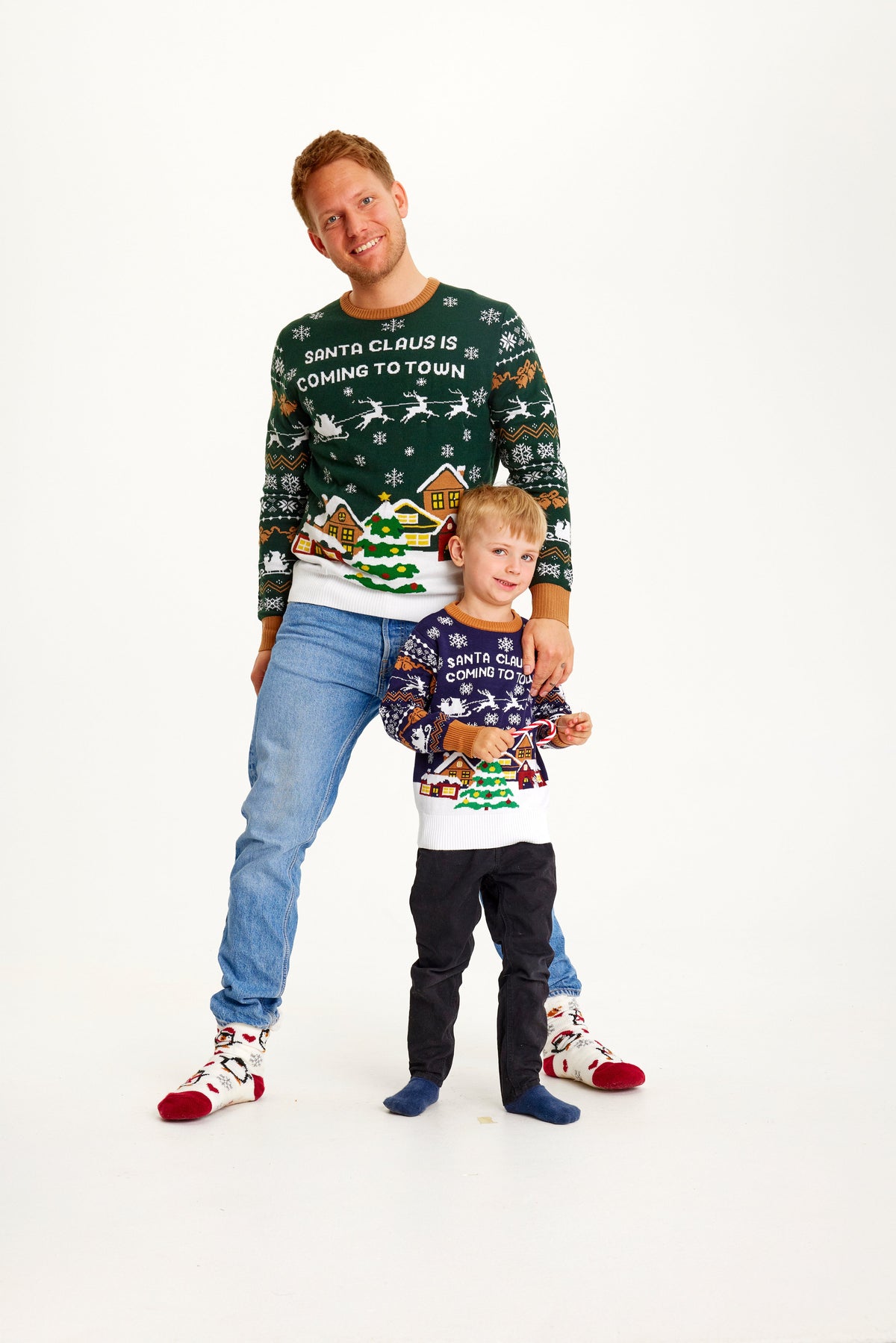 Santa Claus Is Coming to Town Navy Men's