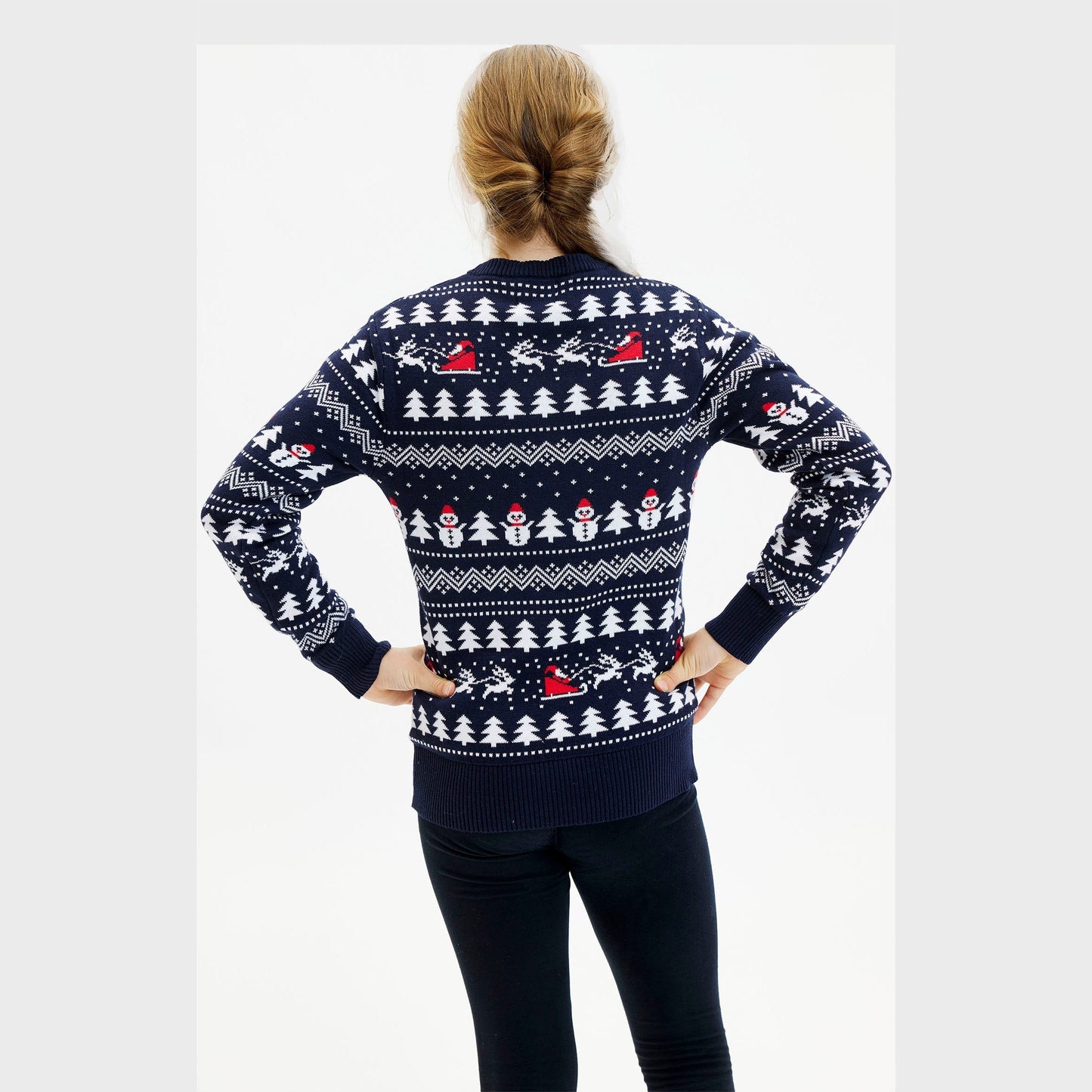 The Stylish Christmas Sweater Navy Kids