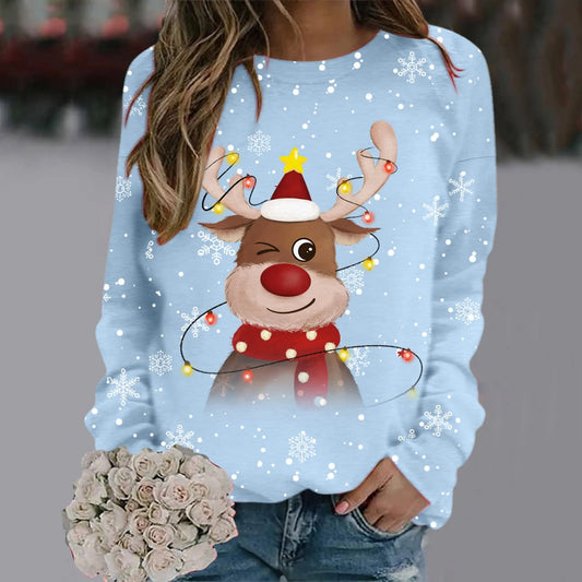 Christmas Sweater for Women - Soft 3D Reindeer Design & Warm Comfort for the Holidays