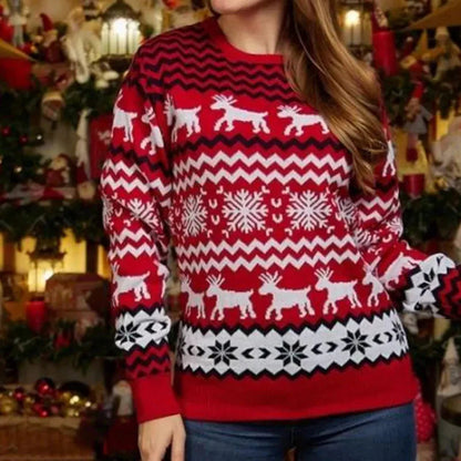 with Reindeer and Snowflakes - Unisex Knit