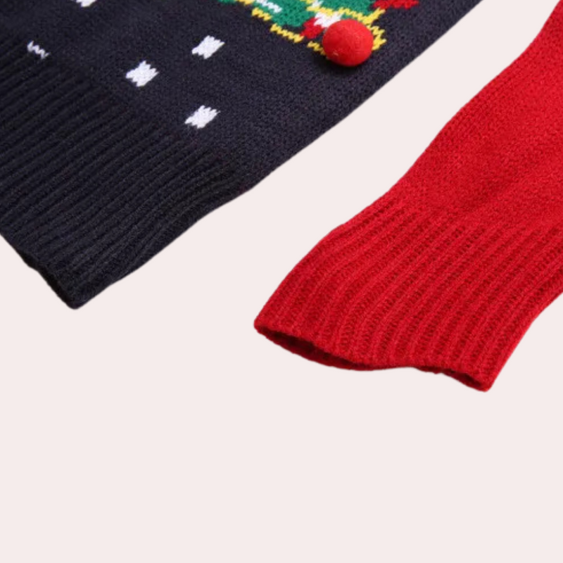 Christmas Sweater Women's Cheerful Knit Christmas Sweater