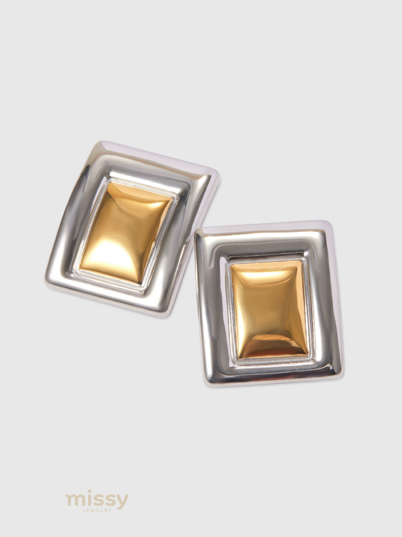Ailynn Geometric Color Block Earrings