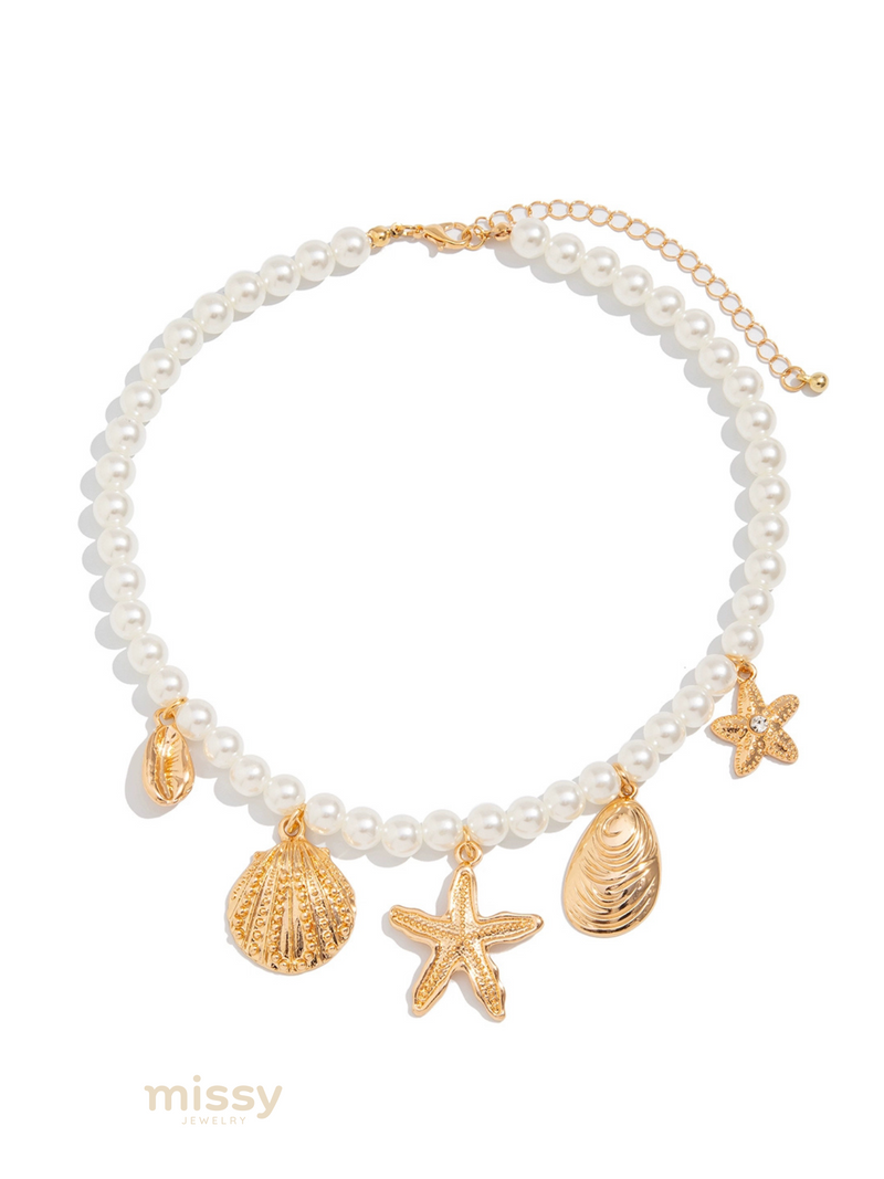 Galaxy Ocean Pearl Necklace