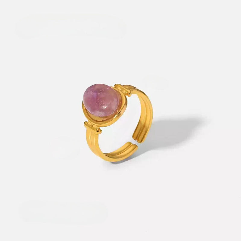 Royal Gemstone Halo Ring