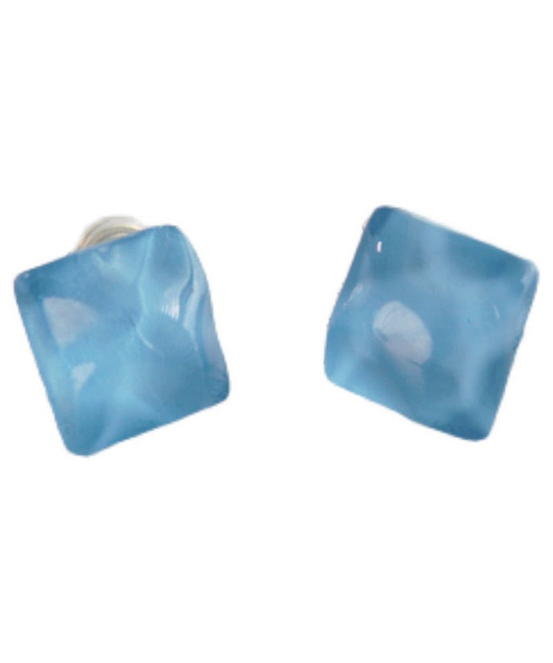 Modern Blue Sterling Silver Overgild Crystal Stud Earrings Kx1017