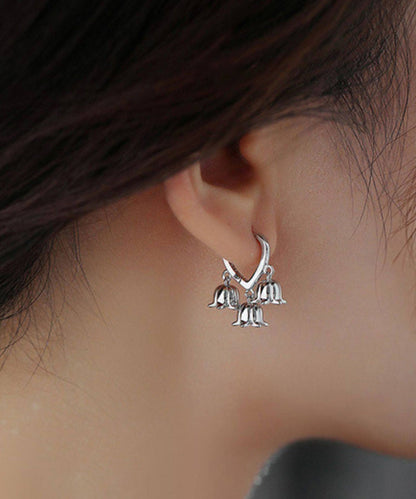 New 925 Silver Tulip Flower Ear Buckle