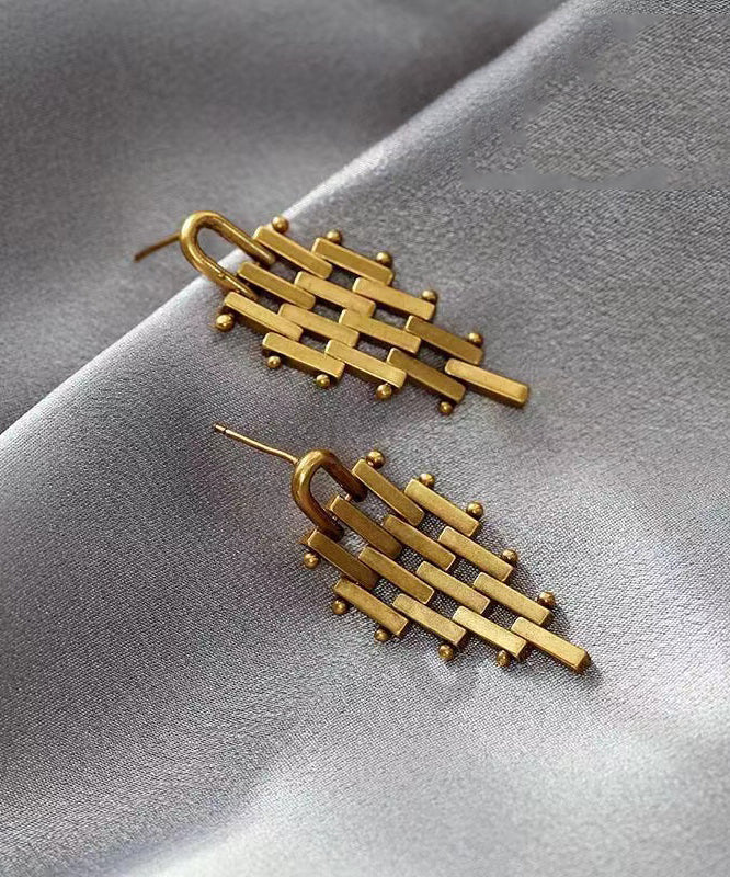 New Boutique Gold Geometric Stud Earrings