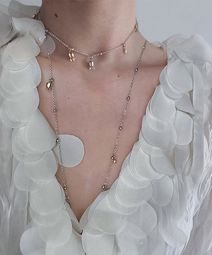 New Silk Alloy Tassel Lariat Necklace Ya016