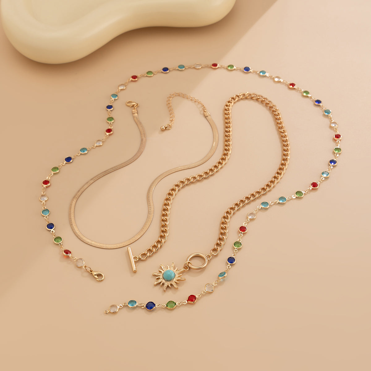 Regina Layered Lariat Necklace Set