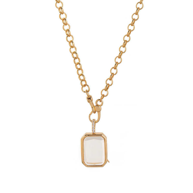 Floating Charm Locket Necklace and Mini Charms