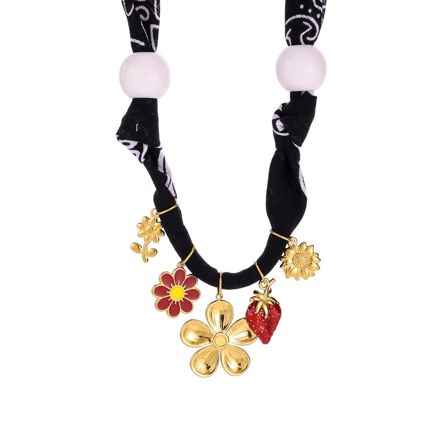 Mercedes Silk Heart Choker
