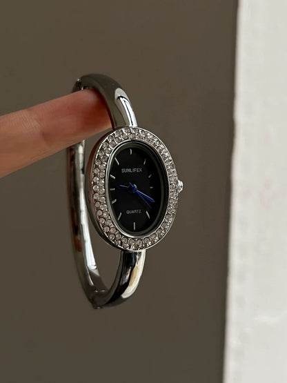Oval Gold Bracelet Watch