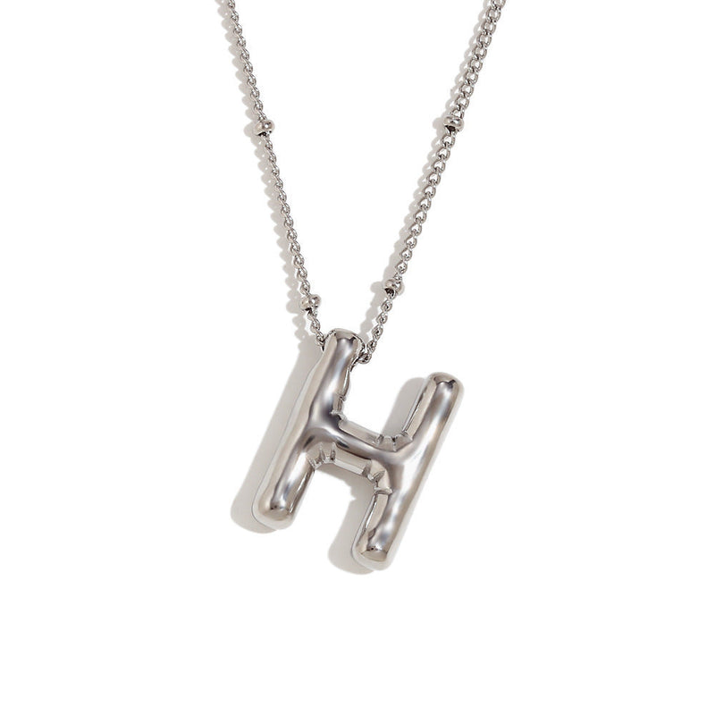 Aiyanah Glossy Bubble Letter Necklace