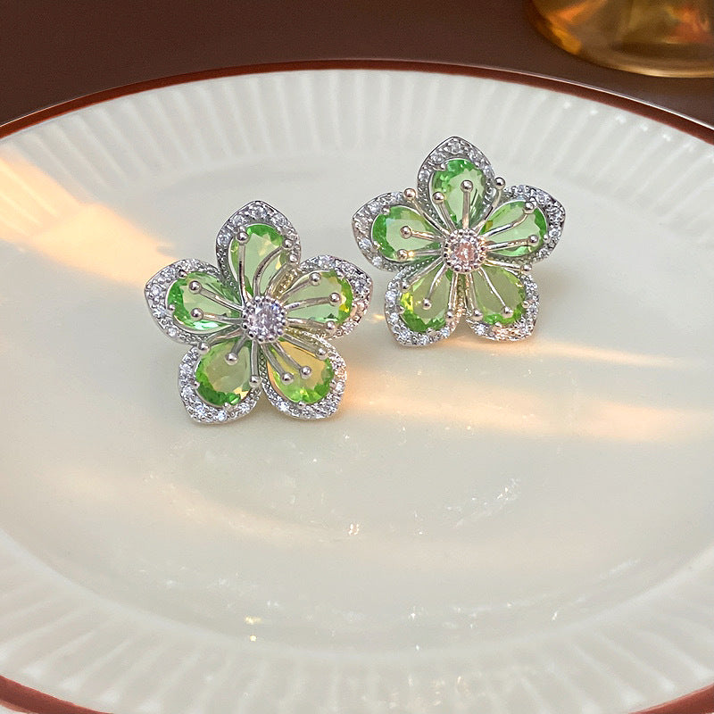 Avni Zircon Flower Earrings