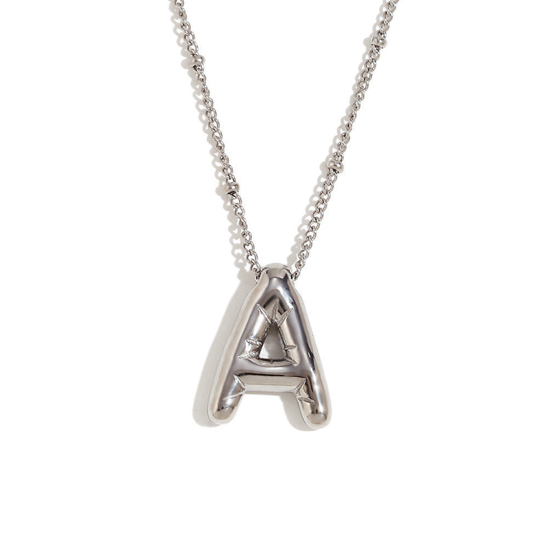 Aiyanah Glossy Bubble Letter Necklace