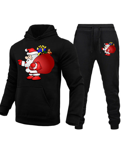 Women's Casual Sweatsuit with Festive Christmas Motif